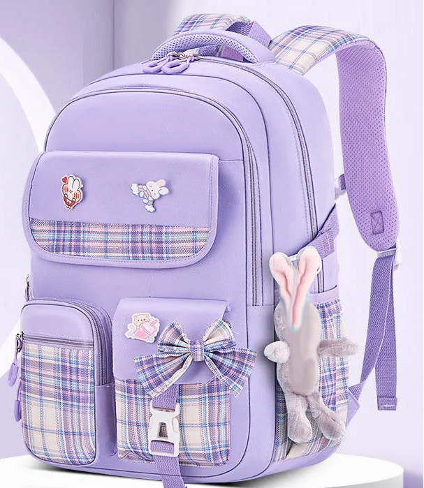 Ergonomic Elementary School Backpack for Girls – Spine Protection, Large Capacity