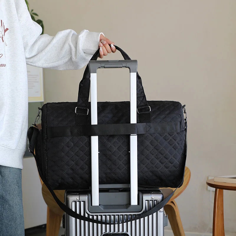 Portable Shoulder Travel Duffle Bag – Foldable Storage Bag