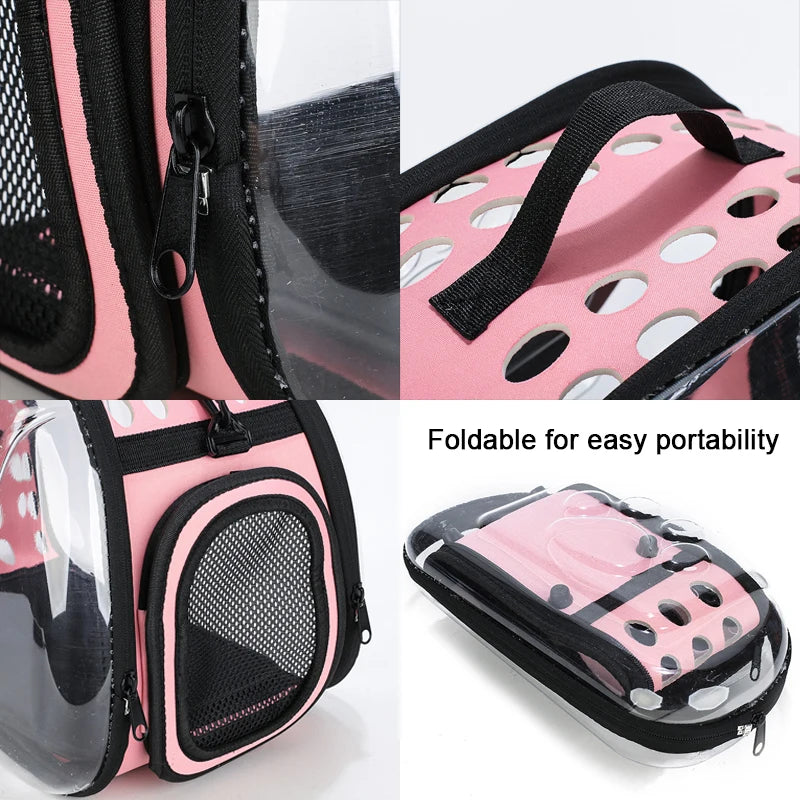 Portable Breathable Pet Carrier Backpack – Travel Cage Handbag for Cat