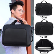 15.6–17 Inch Laptop Bag – Business Nylon Shoulder Briefcase with Zipper & Anti-Theft Design