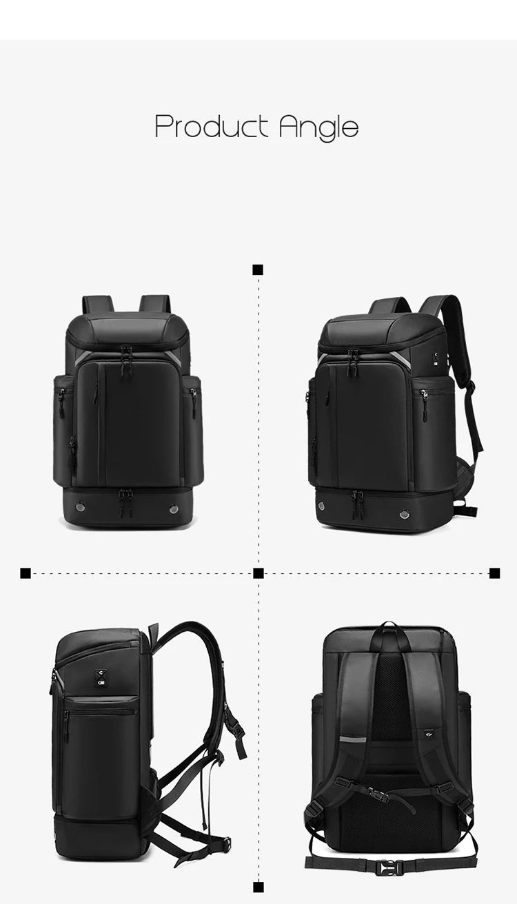 50L Waterproof Laptop Backpack for Men – Trekking, Travel, and Business Companion