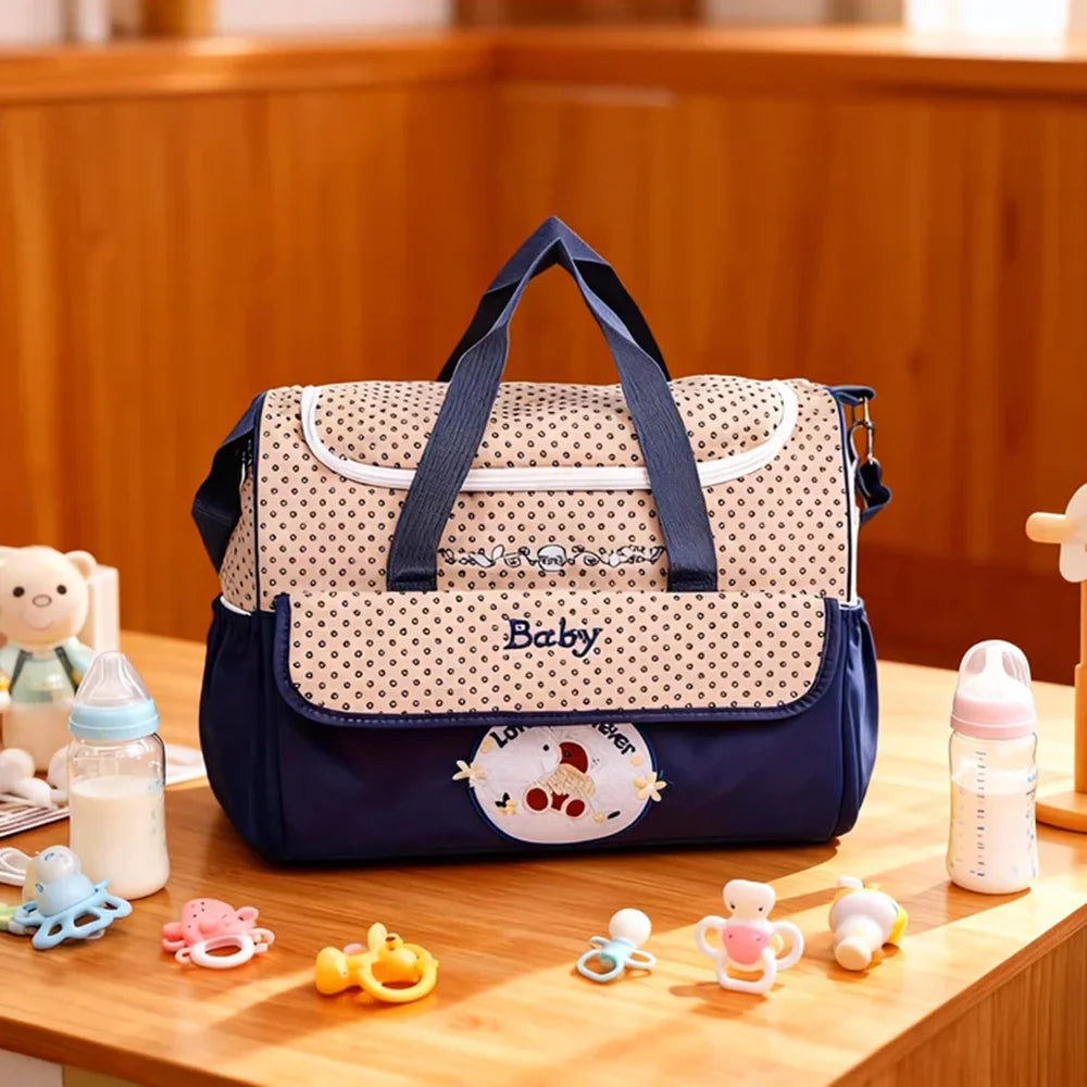 Cartoon Bear Mommy Diaper Bag – Lightweight Large Capacity Bag