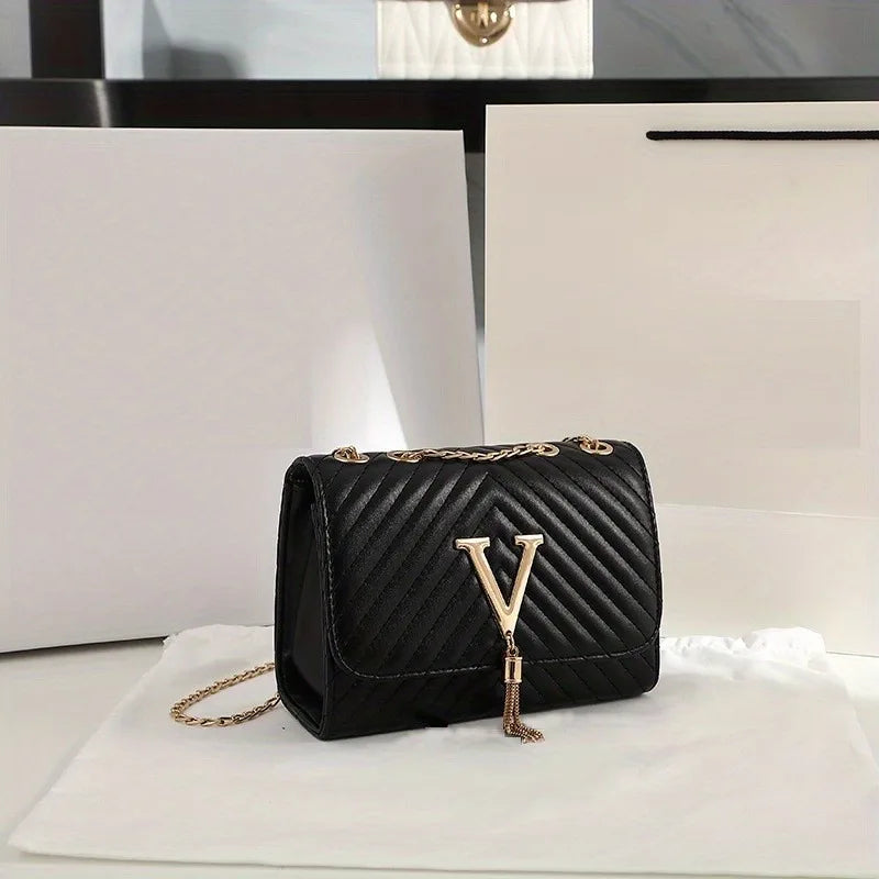 Embroidered Tassel Crossbody Bag