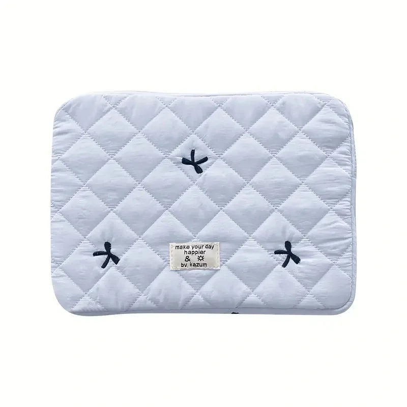 Cute Bow Graphic Laptop Bag – Soft Tablet Sleeve Case for 11–15.6 Inch