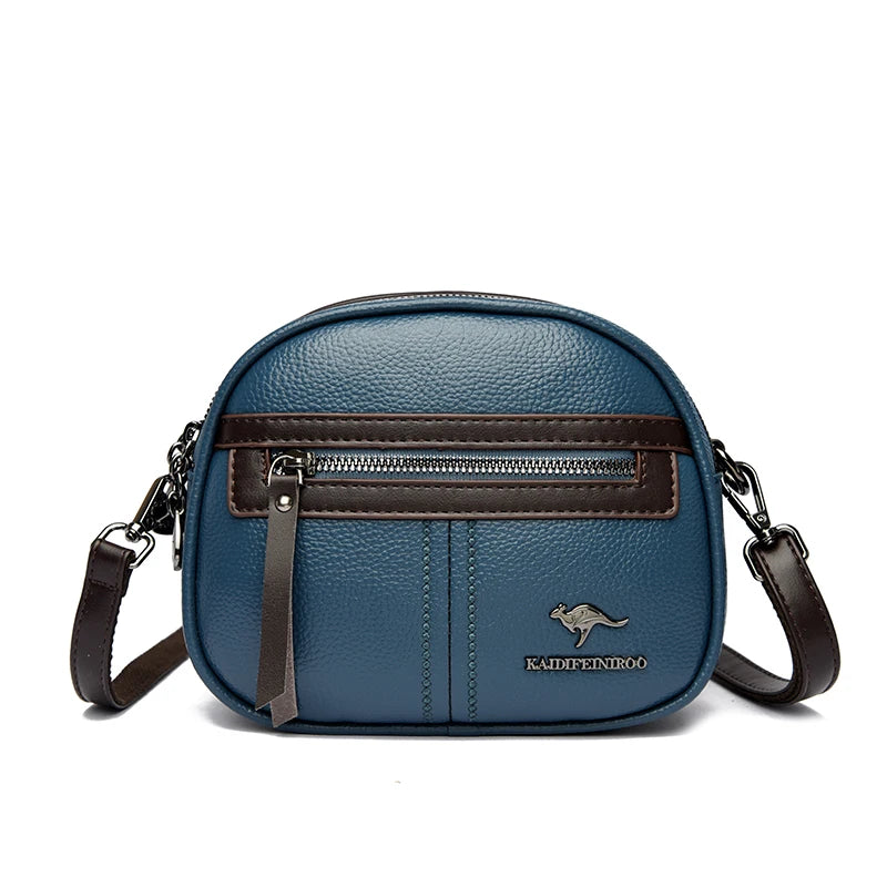 Fashion PU Leather Crossbody Bag – Multi-Compartment Luxury