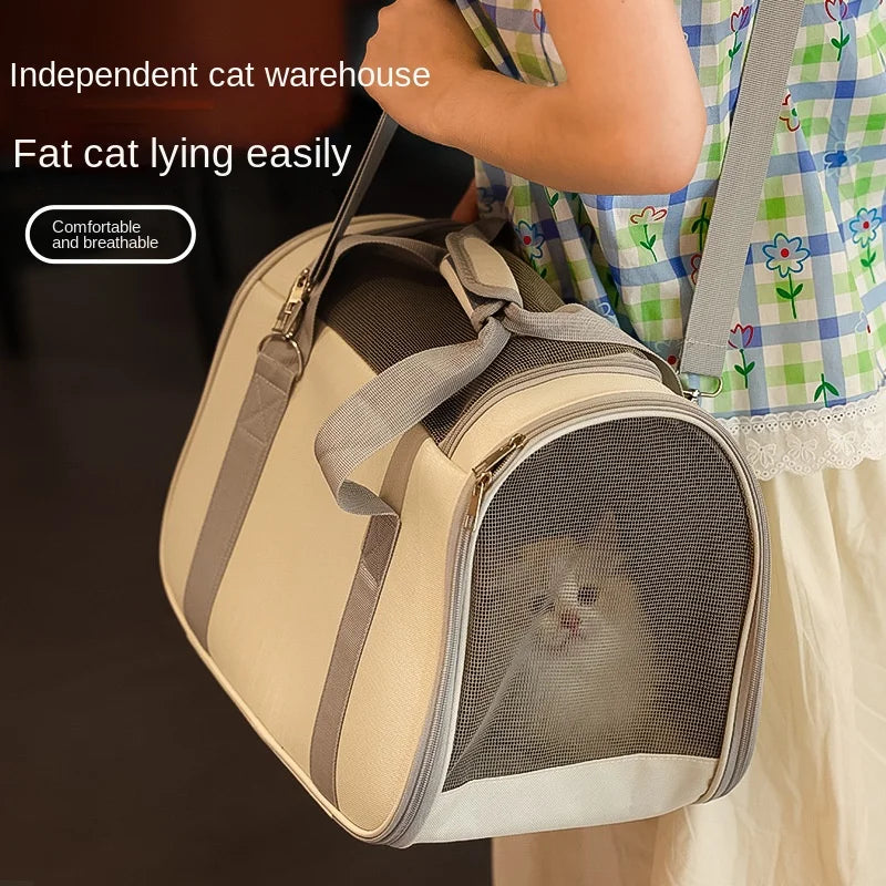 Pet Outing Handbag – Breathable Portable Carrier for Cats