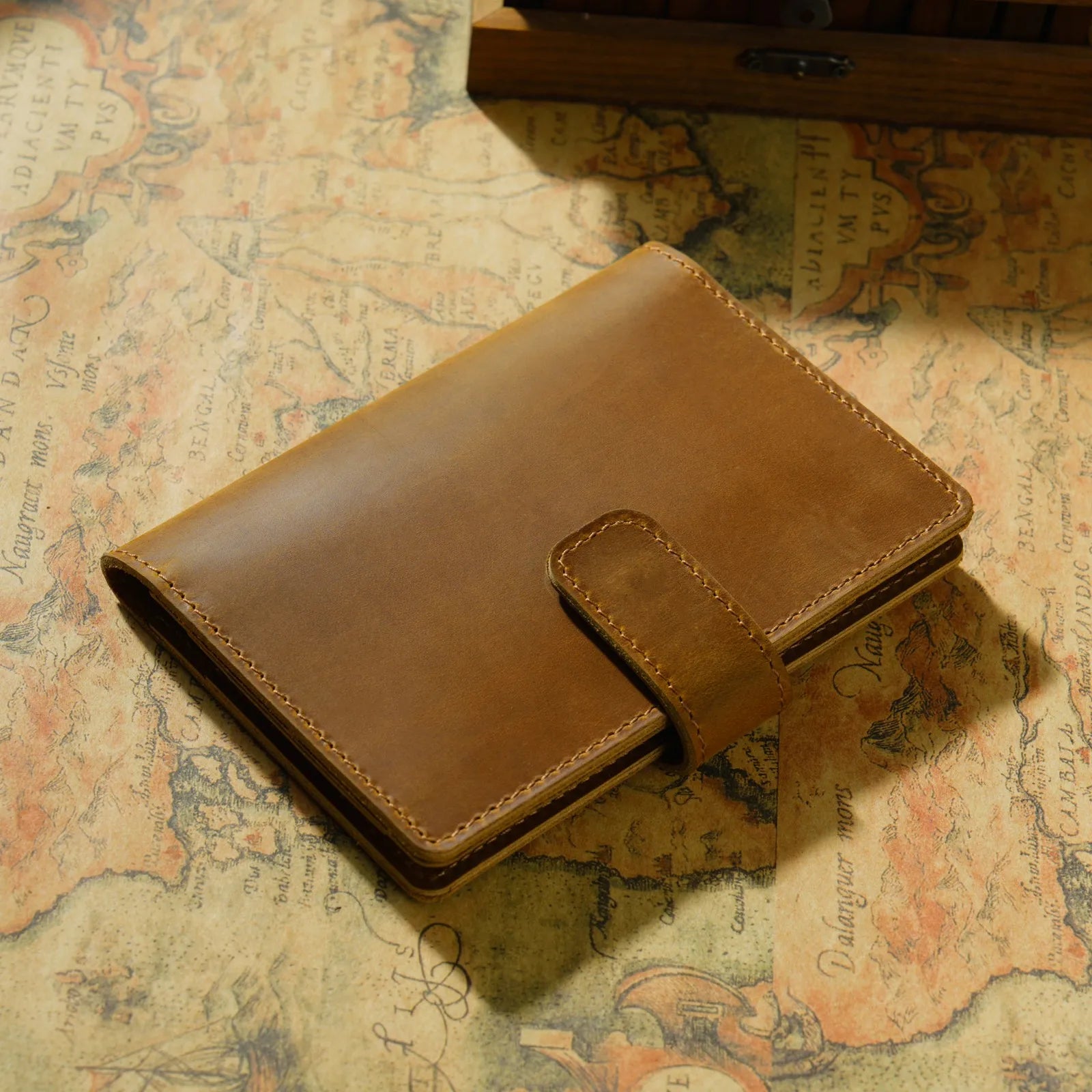 Genuine Leather Passport Holder – Vintage Travel Wallet