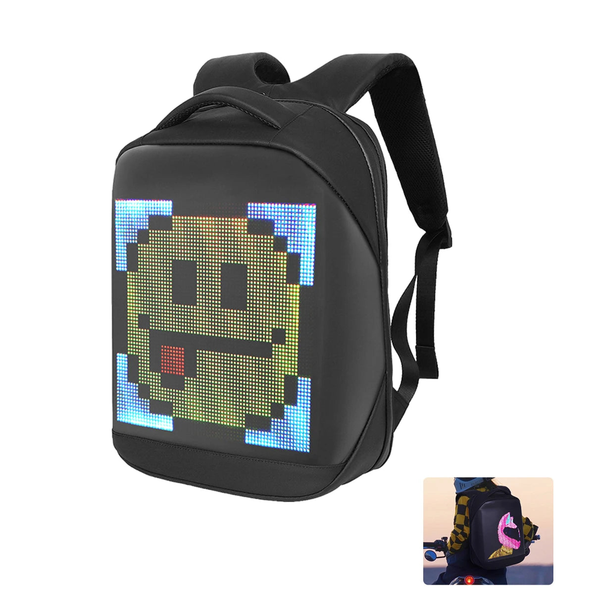 Business Travel Laptop Backpack with LED Display Screen – Smart Advertising Billboard Bag