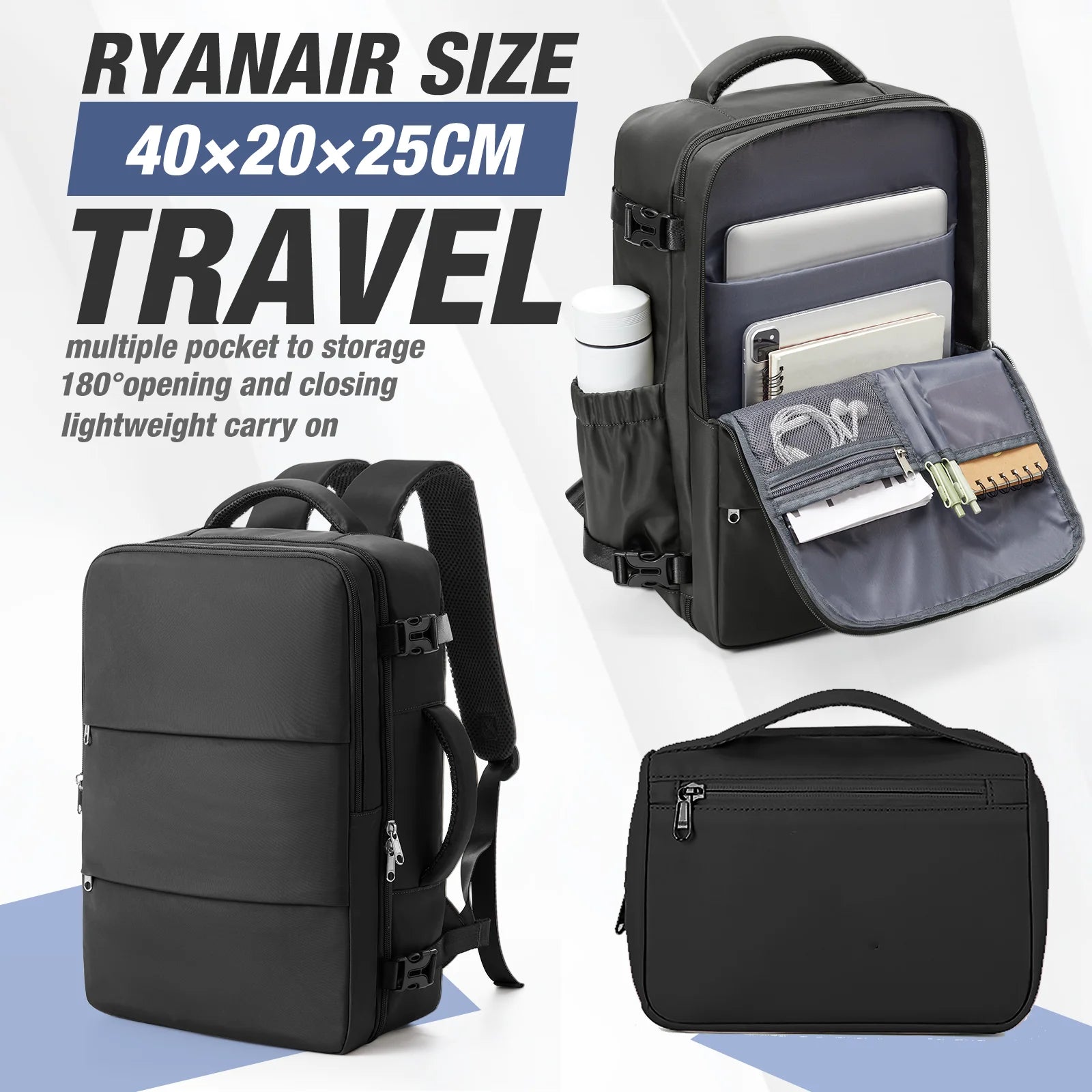 Airline Cabin Travel Backpack 40x30x20 – Underseat Carry-On Bag