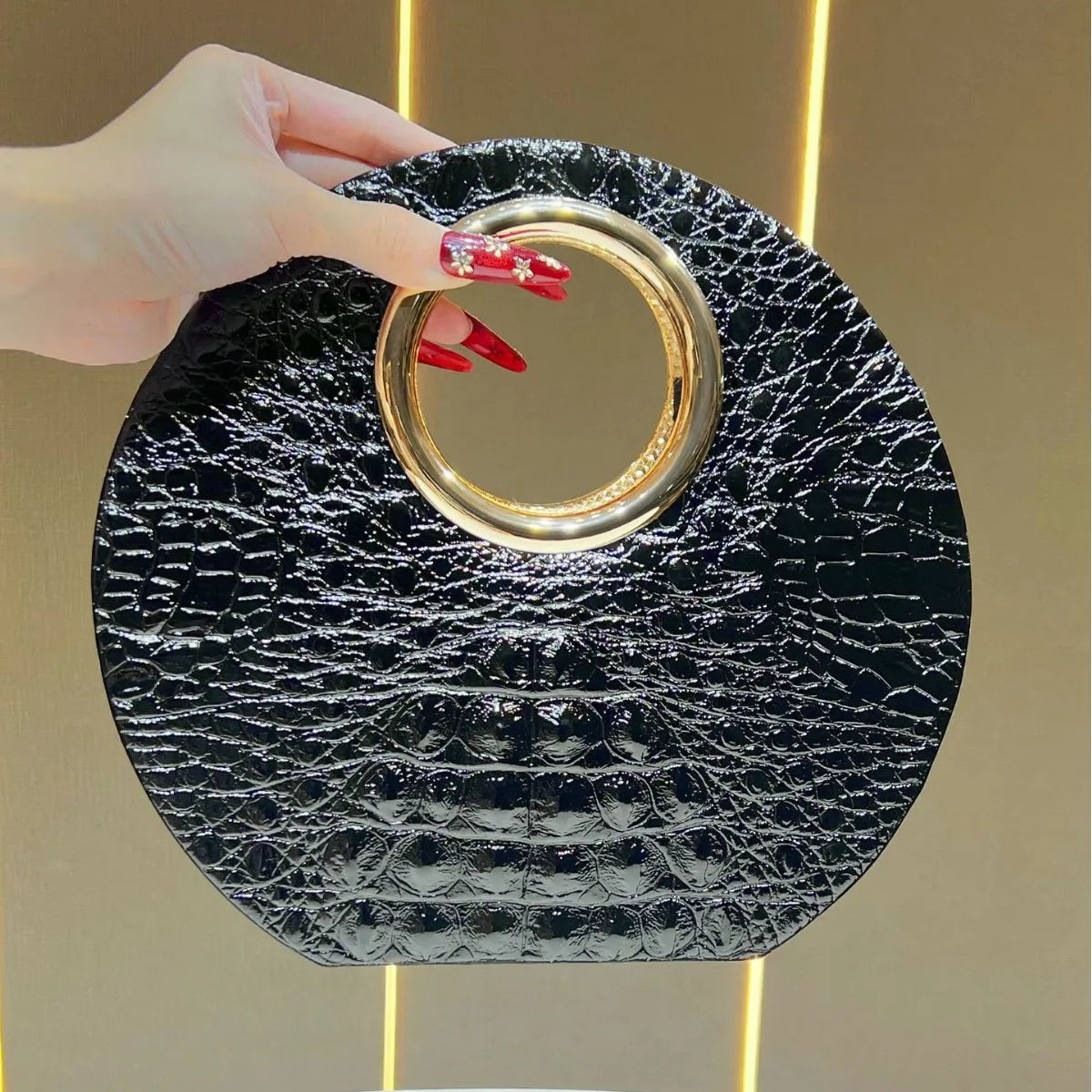 Fashion Alligator Pattern Clutch