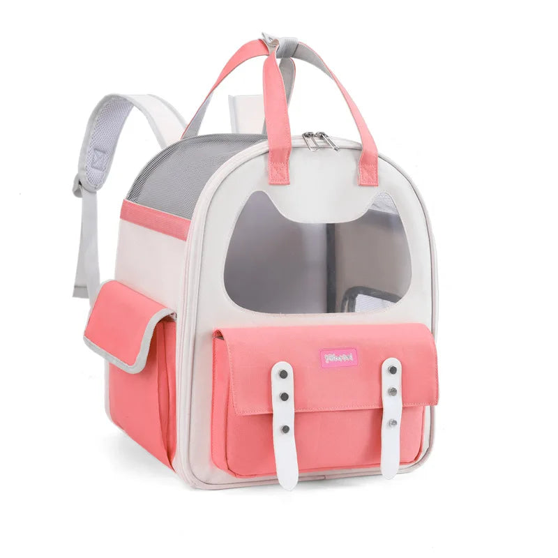 Bubble Cat Backpack Carrier – Transparent Foldable Pet Bag for Cats