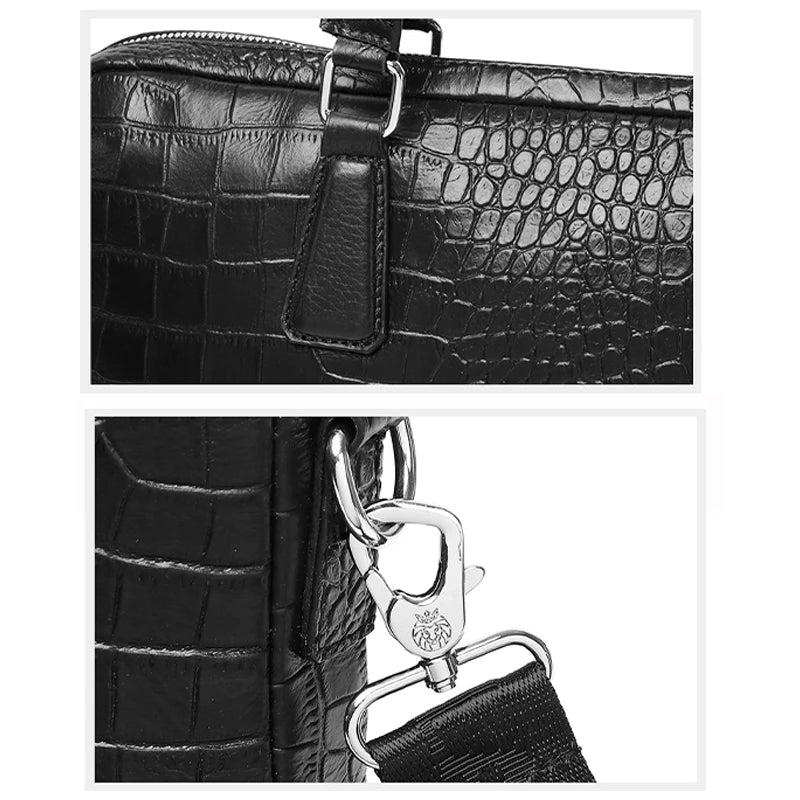 Luxury Leather Laptop Bag – 15.6-Inch Briefcase