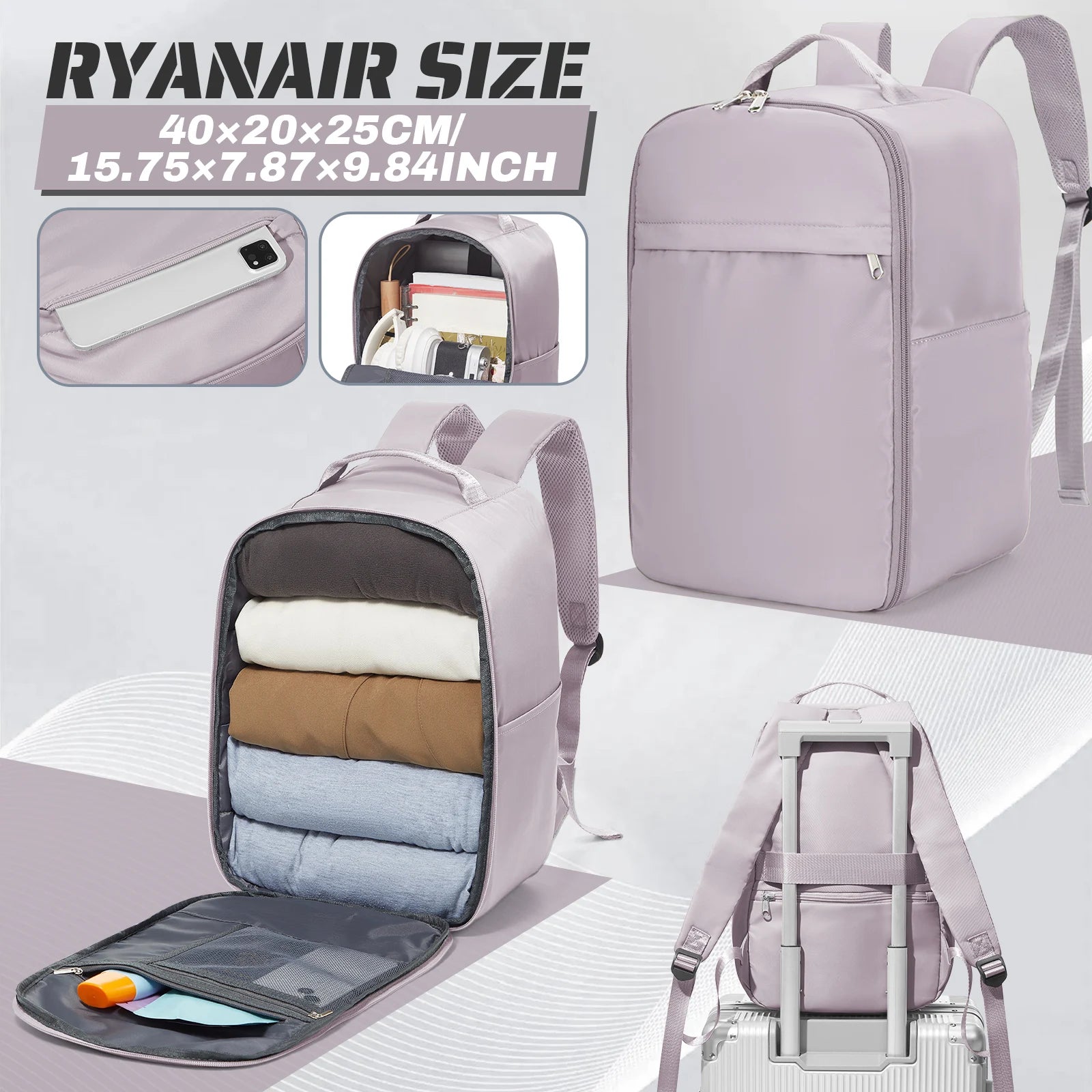 Airline Approved 40x20x25 & 40x30x20 - Cabin Travel Backpack