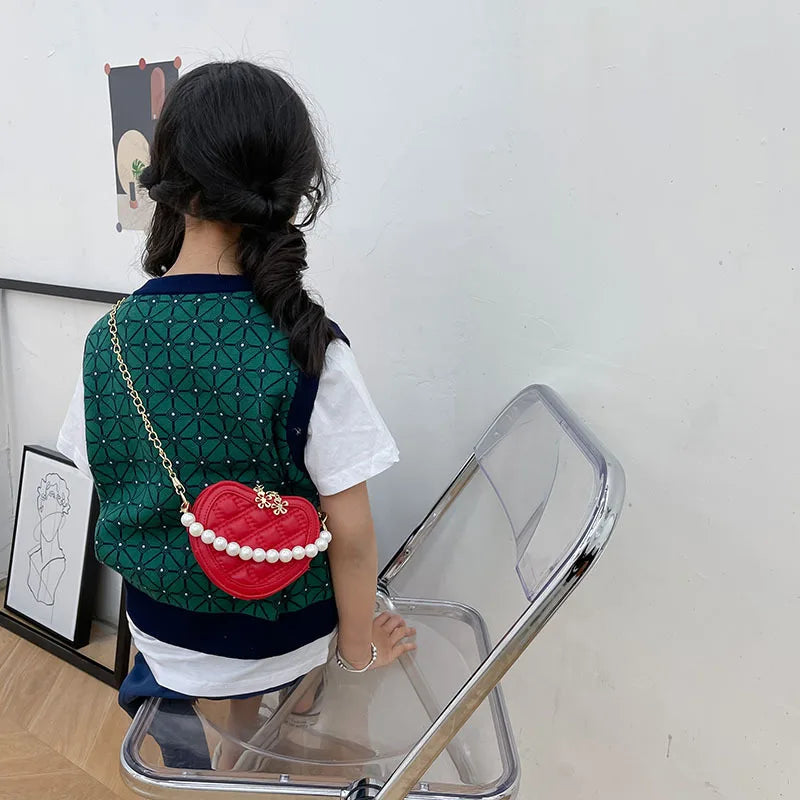 Pearl Handle Girls Mini Shoulder Bag