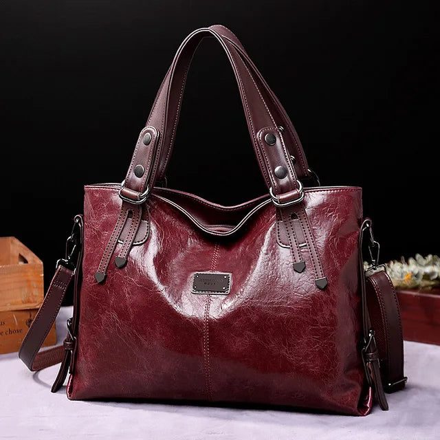 Vintage Leather Crossbody Handbag