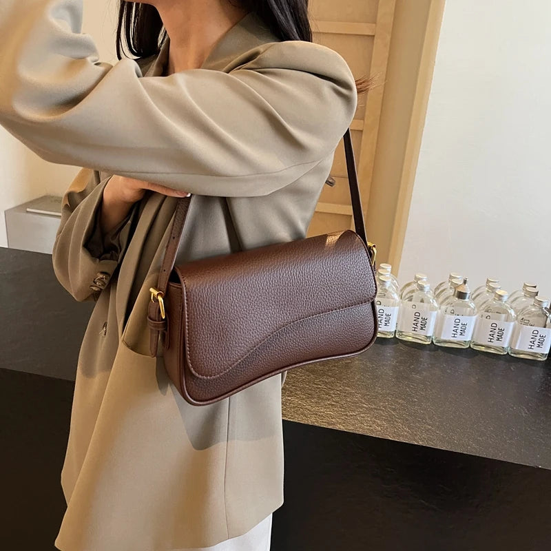 Unique Shape Red Crossbody Bag – Lychee Texture Bag