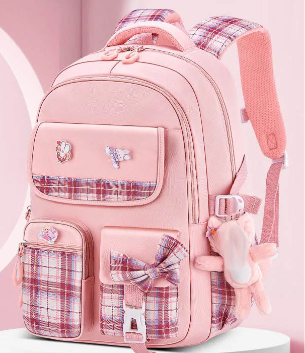 Ergonomic Elementary School Backpack for Girls – Spine Protection, Large Capacity