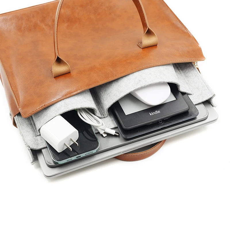 Ladies PU Leather Laptop Bag 13–16 Inch