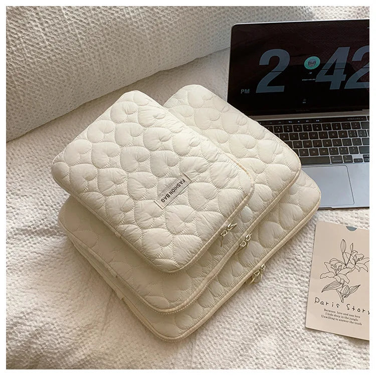 Cute Puffy Laptop & Tablet Sleeve Bag – MacBook Air 13, 13-14", 15-16" Notebook Pouch