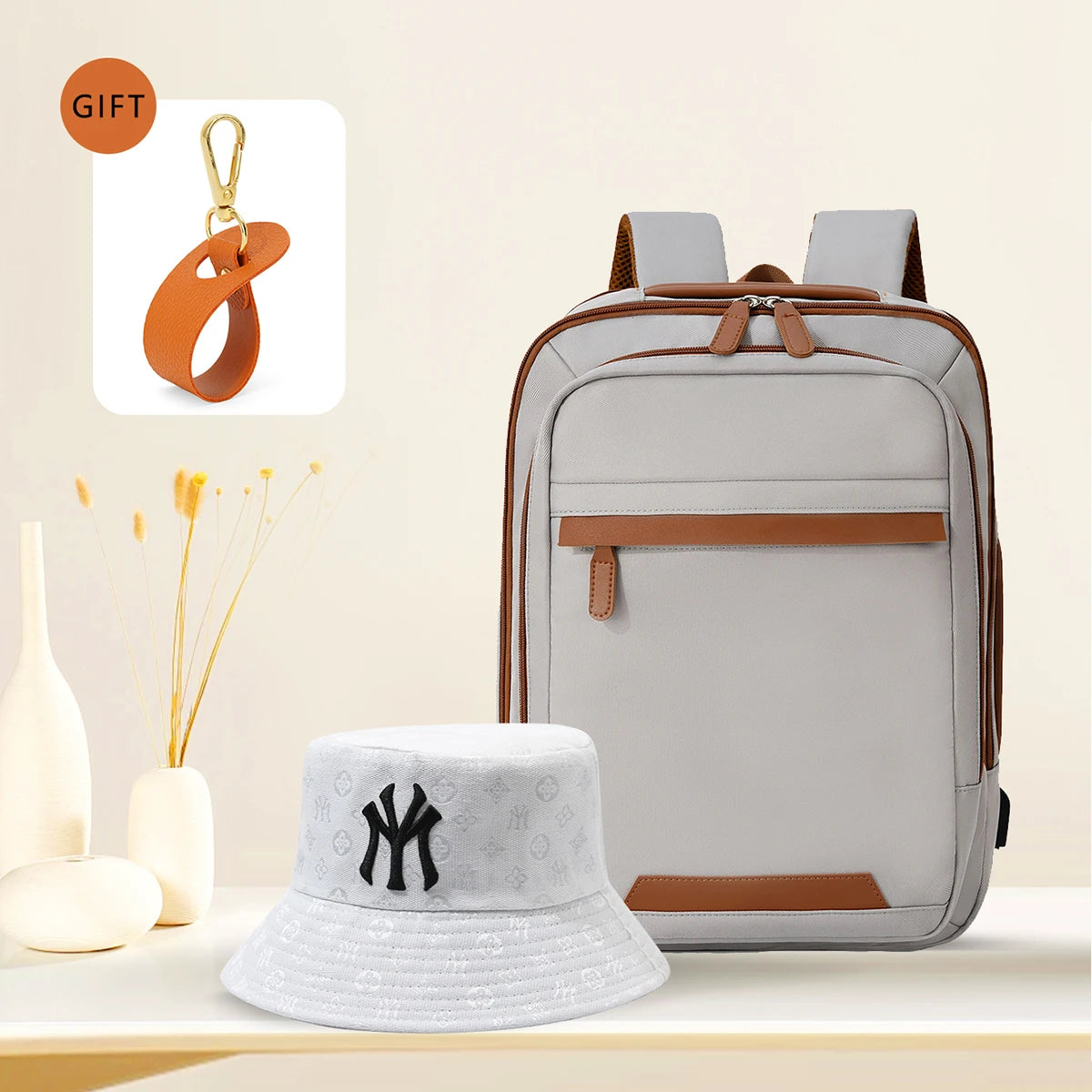 Durable USB charging backpack with waterproof design