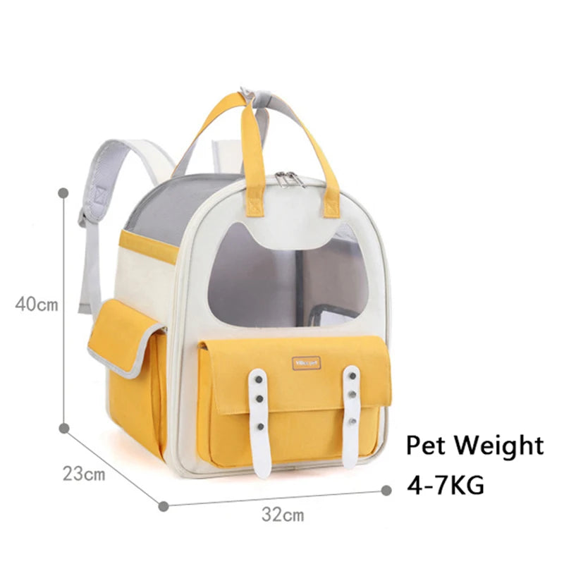 Bubble Cat Backpack Carrier – Transparent Foldable Pet Bag for Cats