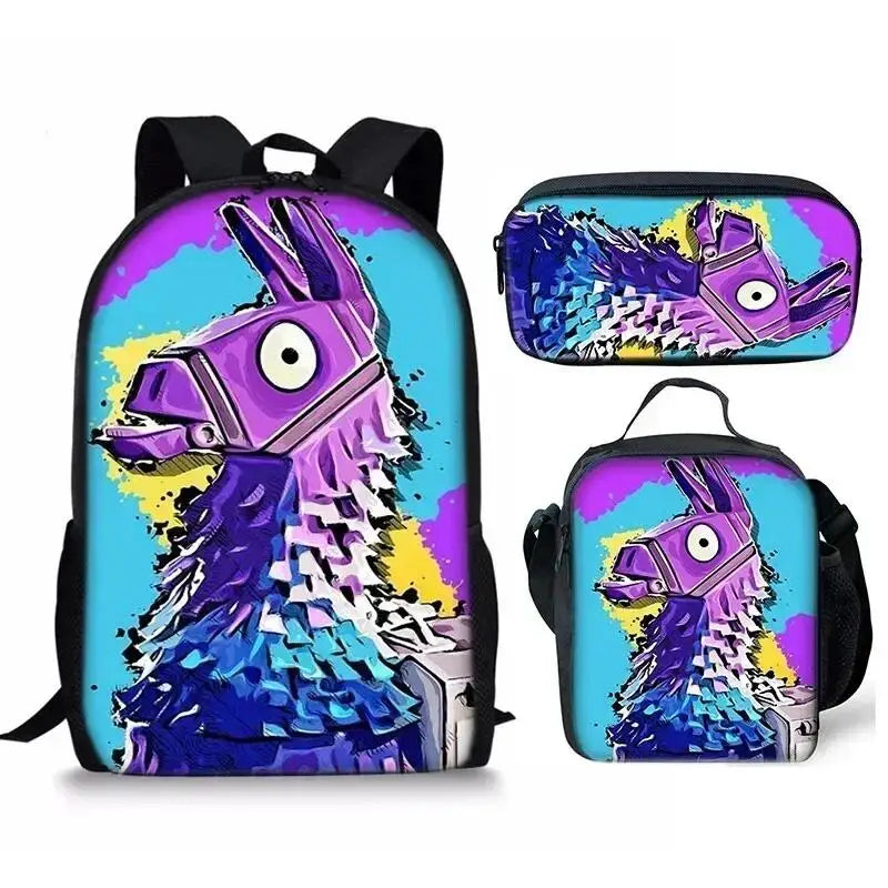 Fortnite Backpack 3PCS Set for Kids - Cool School Bag & Pencil Case