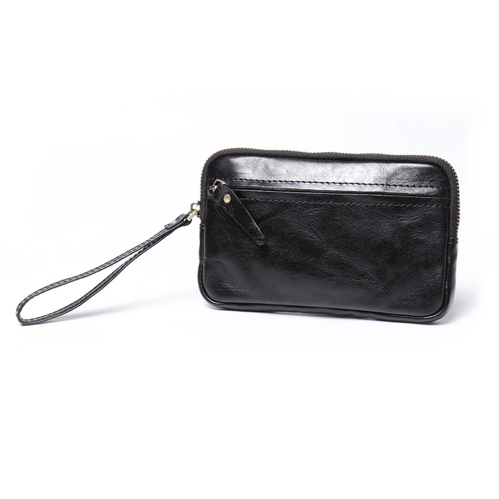 Classic Leather Zipper Coin Purse