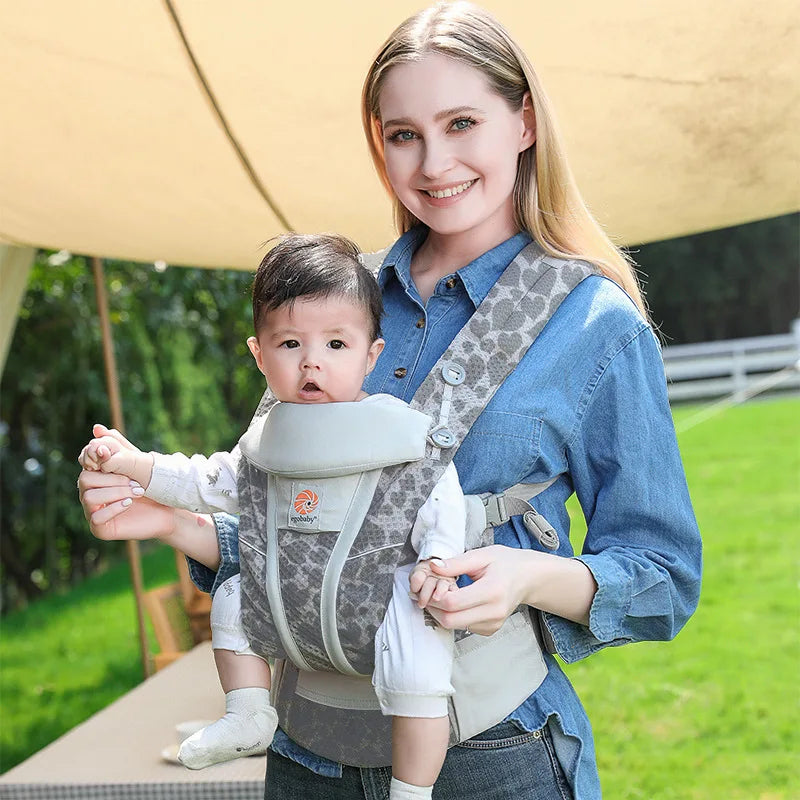Baby Carrier with Hip Seat- Multifunctional Newborn to Toddler Carrier