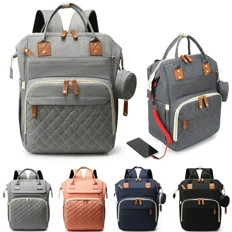 USB Diaper Bag Backpack – Large Capacity Mommy Maternity Bag