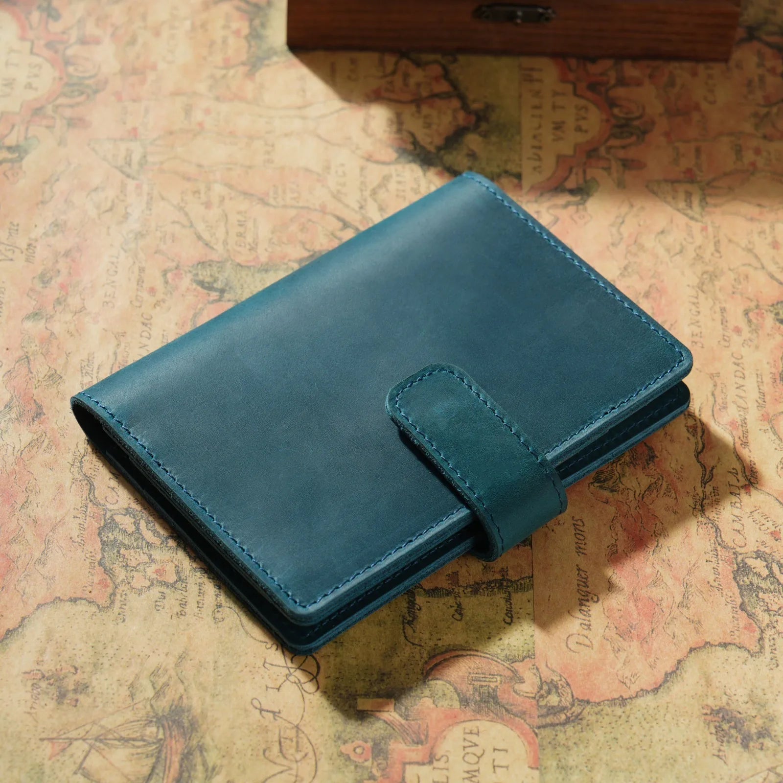 Genuine Leather Passport Holder – Vintage Travel Wallet