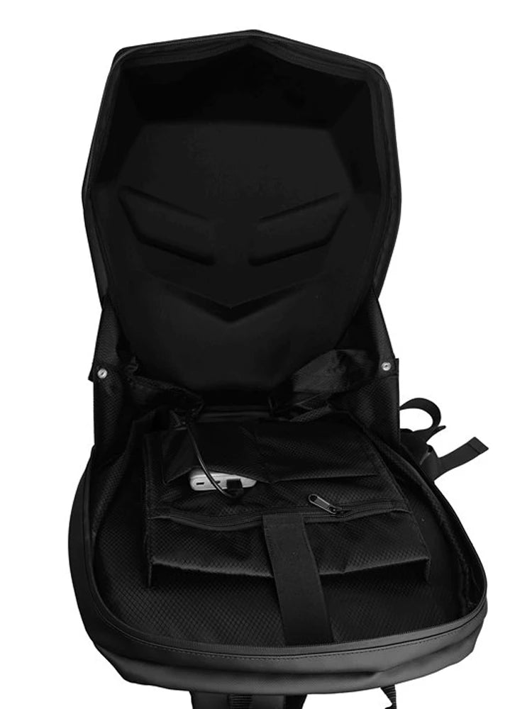 Bluetooth LED Hard Shell Knight Bag – Stylish Anti-Theft Laptop Backpack