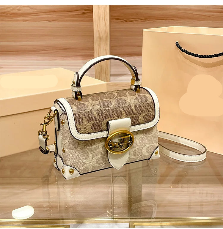 High-End Portable Handbag-Chic Box Crossbody Bag