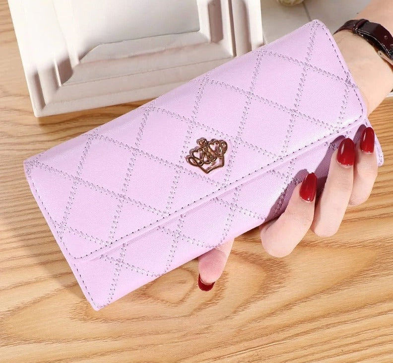 Plaid PU Leather Long Wallet
