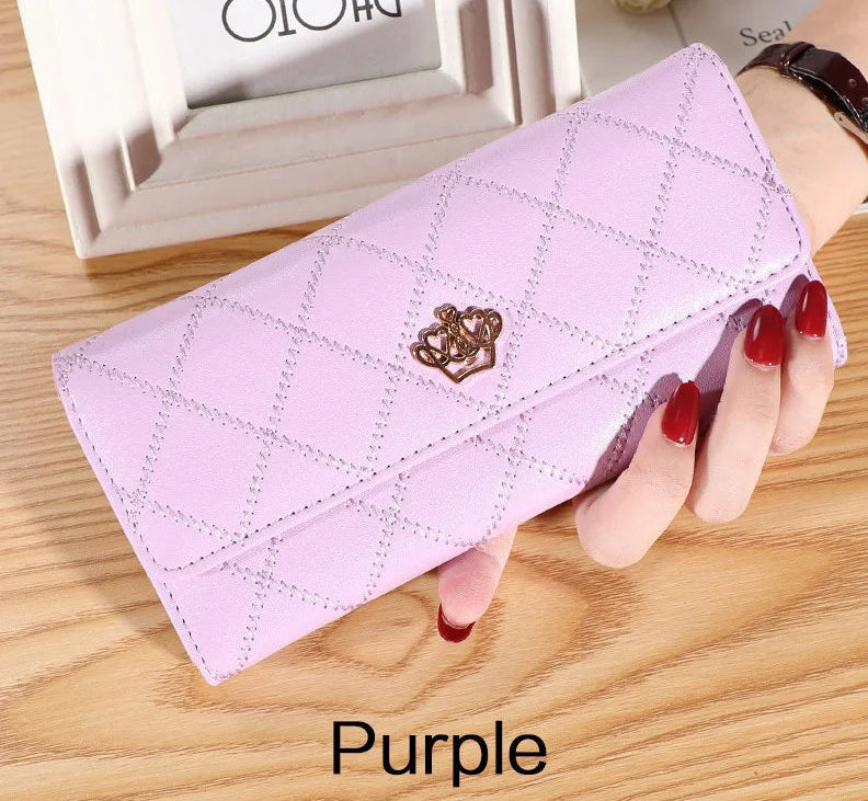 Plaid PU Leather Long Wallet