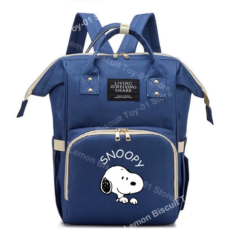 Cute Cartoon Diaper Bag – Snoopy Themed Baby Travel Backpack