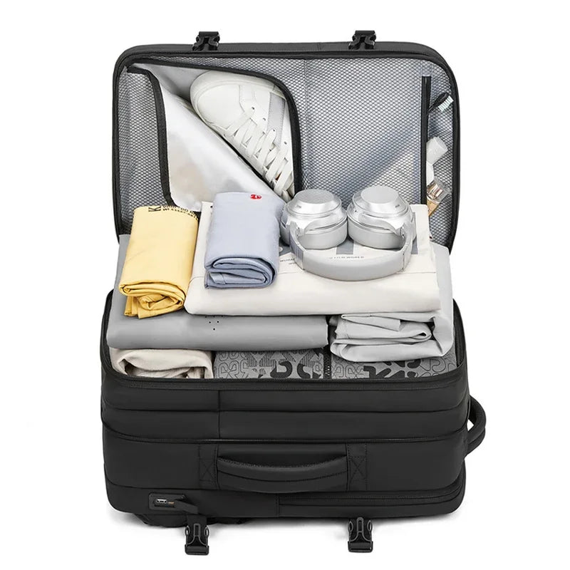 17-Inch Large Capacity Travel Laptop Backpack – Vacuum Compression, Extended Design