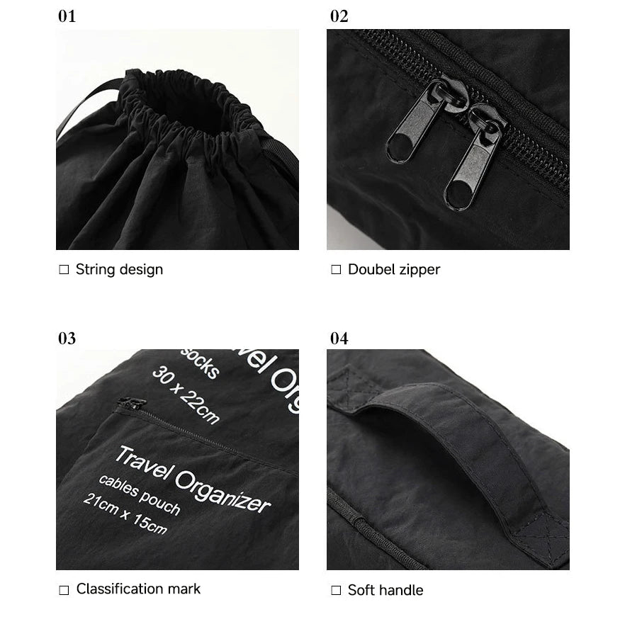 7Pcs Portable Travel Packing Cubes