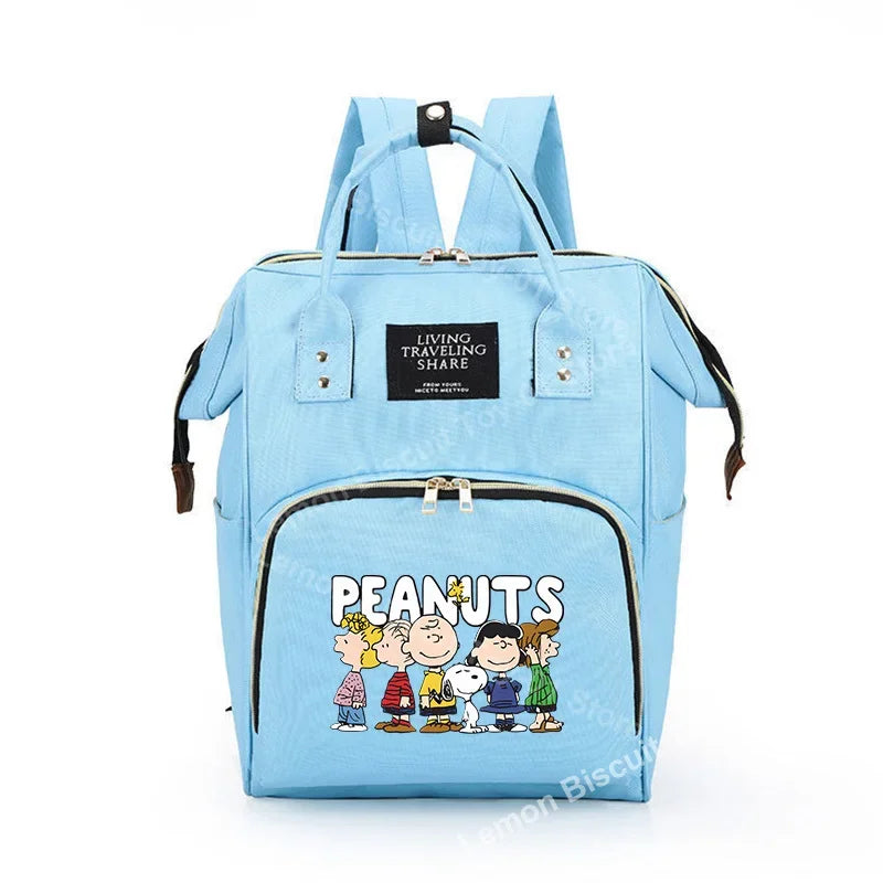 Cute Cartoon Diaper Bag – Snoopy Themed Baby Travel Backpack
