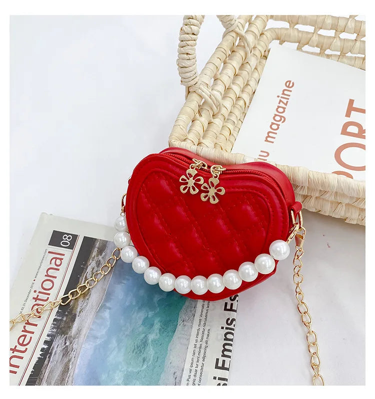 Pearl Handle Girls Mini Shoulder Bag