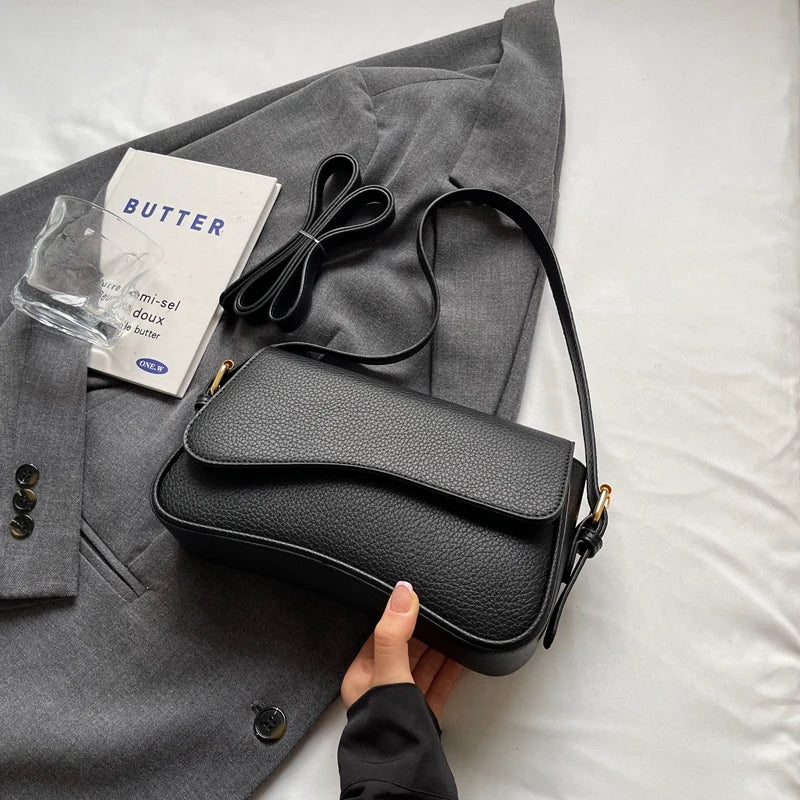 Unique Shape Red Crossbody Bag – Lychee Texture Bag