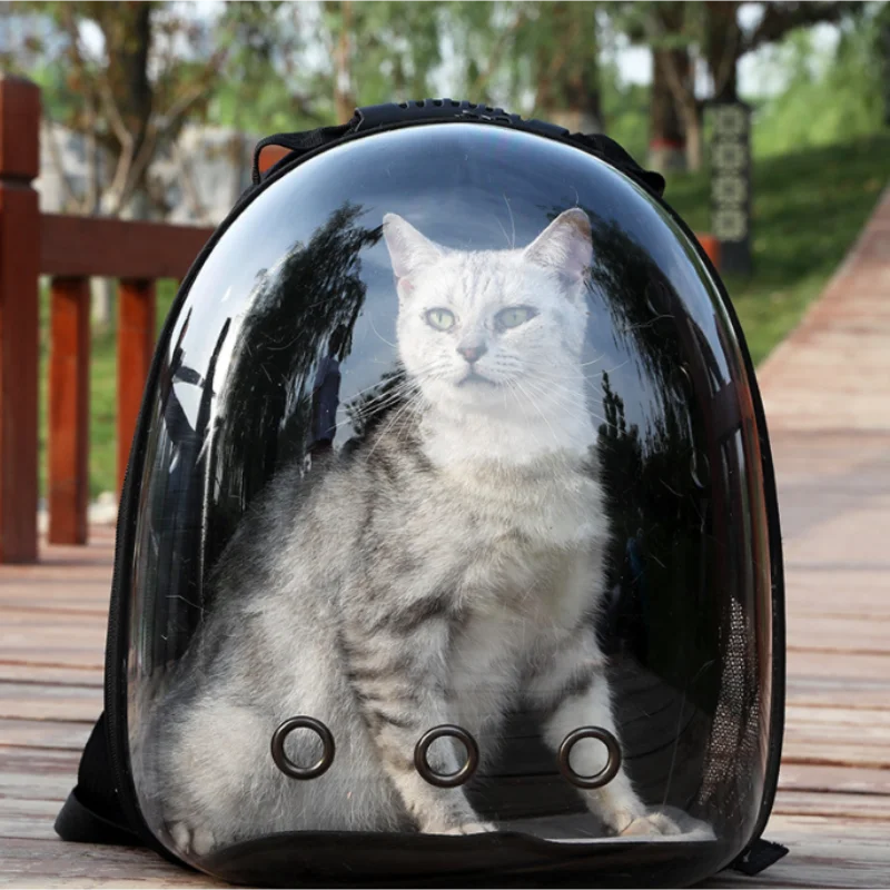 Transparent Space Capsule Cat Backpack – Breathable Portable Pet Carrier Bag