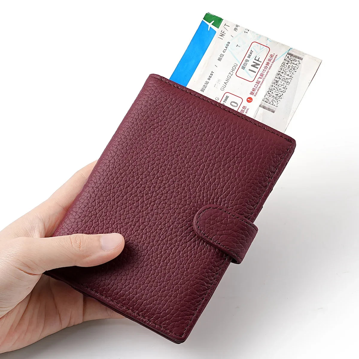 Secure Travel Wallet – Leather Passport Book Holder