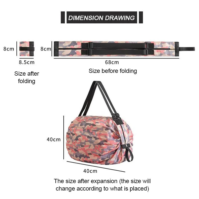Foldable Reusable Shopping Bag – Eco-Friendly Portable Cloth Shopper for Daily Use