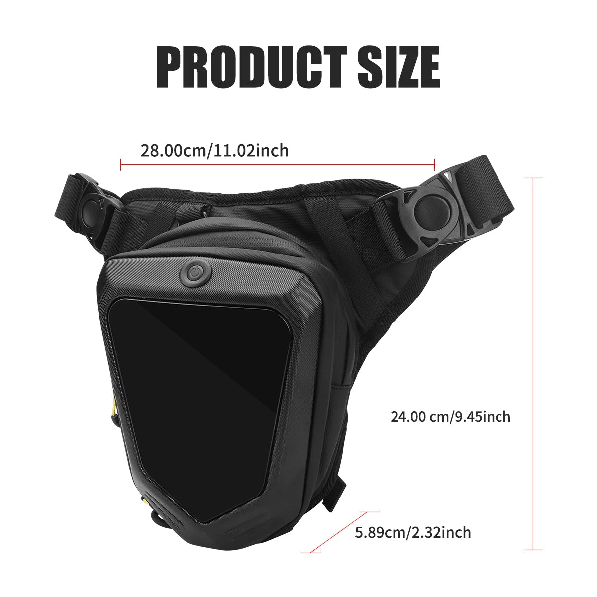 LED Screen Motorcycle Leg Bag – Waterproof Multifunctional Crossbody Riding