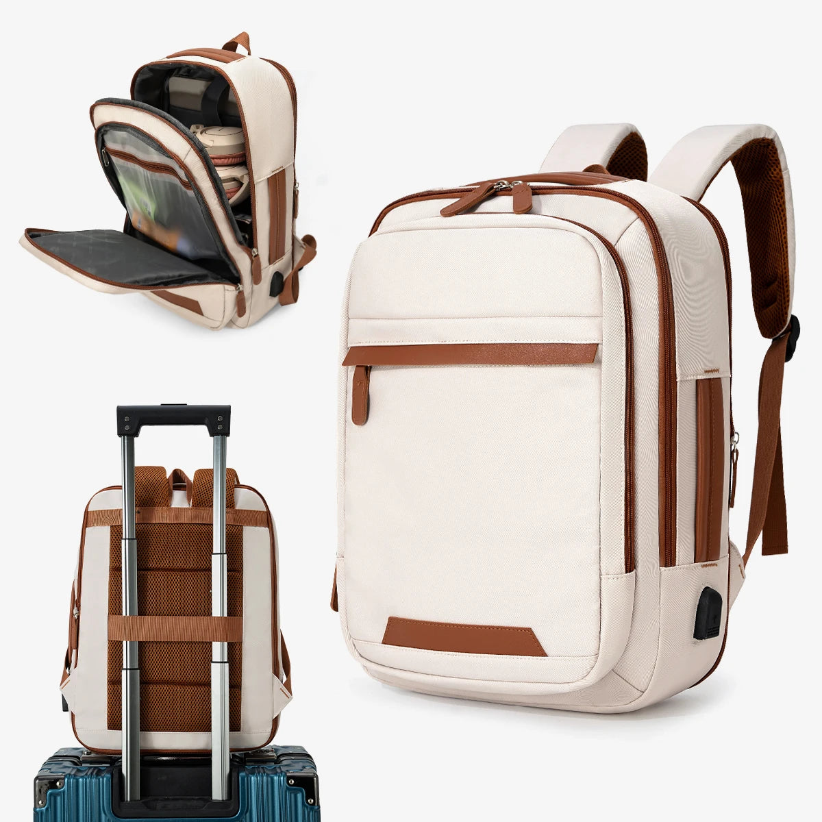 Durable USB charging backpack with waterproof design