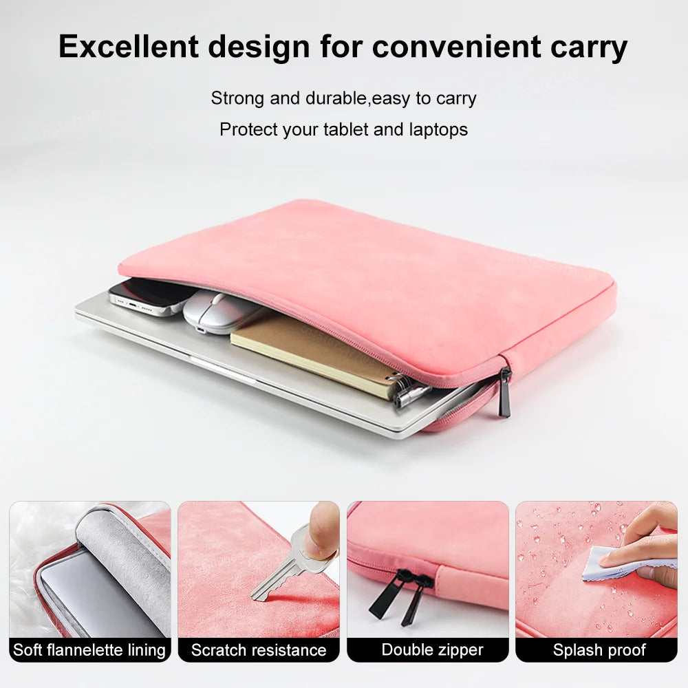 Laptop Sleeve Bag – Portable Protective Cover Case for MacBook Air/Pro, Lenovo, HP, Dell, Asus