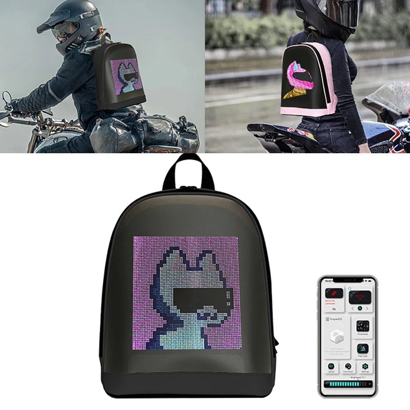 Smart LED Display Advertising Backpack – APP-Controlled Digital Billboard Bag