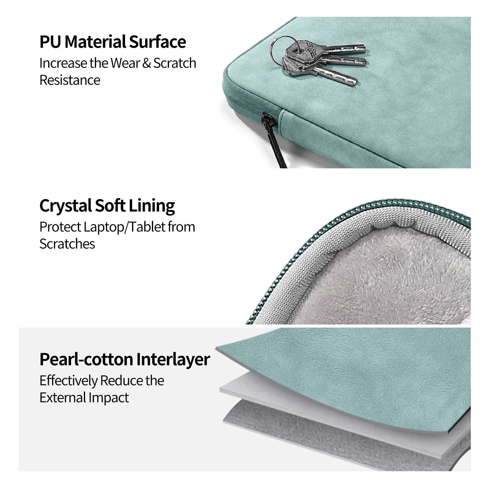 Shockproof Laptop Sleeve Case 13–15.6 Inch – Carrying Bag for MacBook Air/Pro