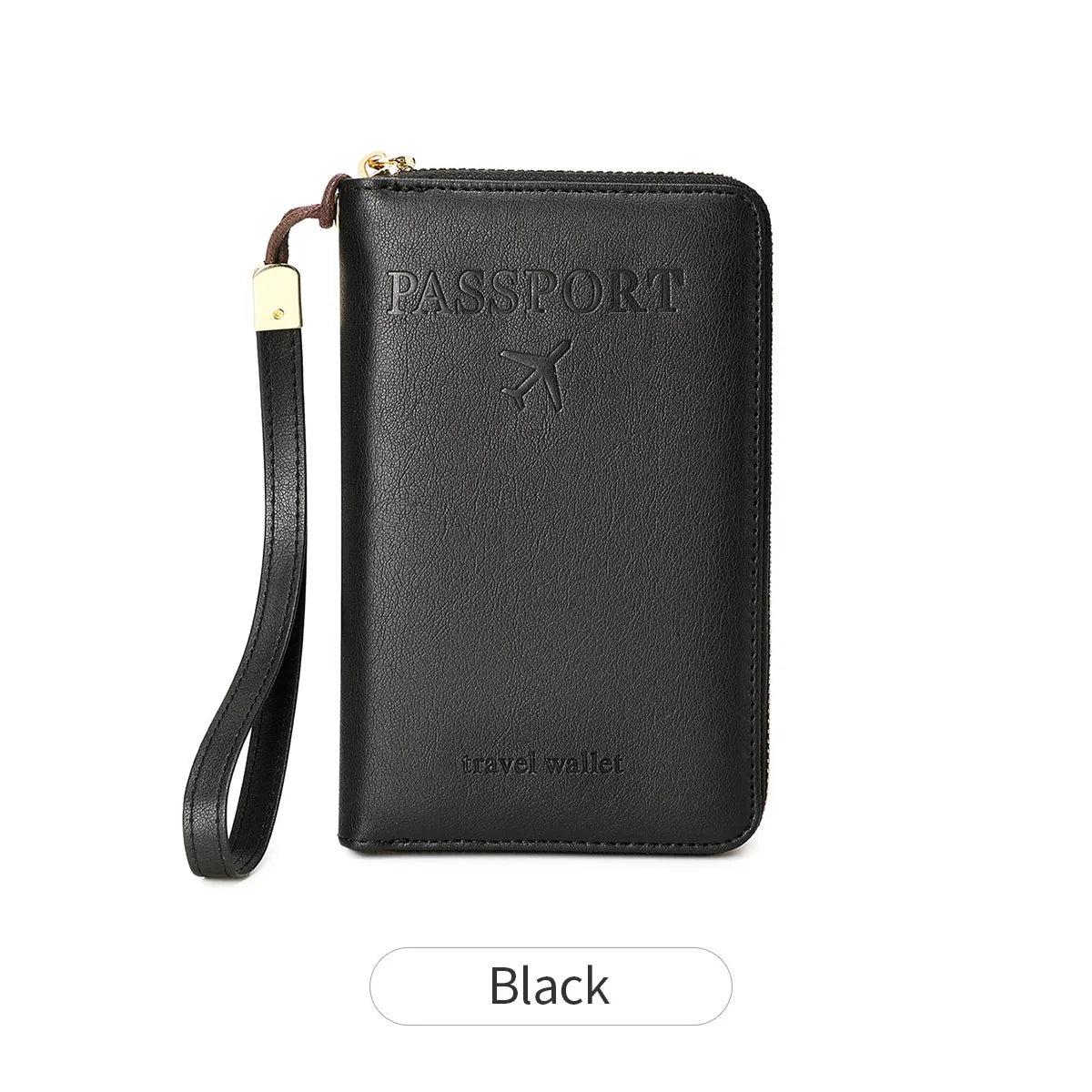 PU Leather Passport Holder – Large Capacity Travel Wallet