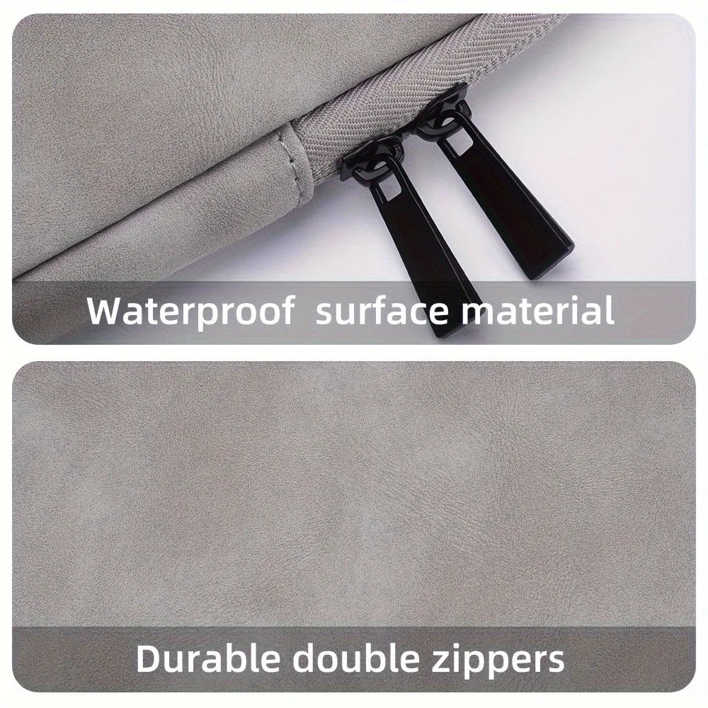 PU Leather Laptop Sleeve – Slim Protective Pouch Case for MacBook, Tablets & Notebooks